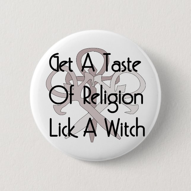 Lick A Witch 2 Inch Round Button (Front)