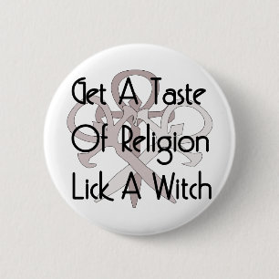 Lick A Witch 2 Inch Round Button