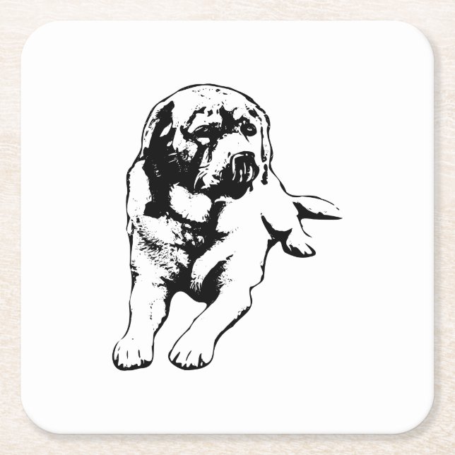 Lick Break – Table Humour Square Paper Coaster (Front)