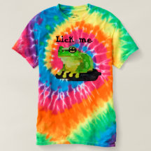 "Lick me." Psychoactive Toad Tie-dye T-shirt