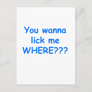lick me where blue postcard