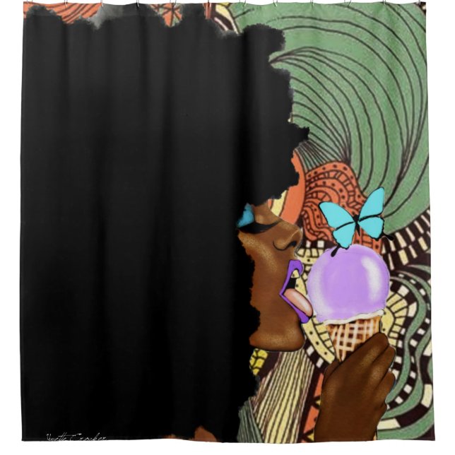 Licked REMIX Shower Curtain (Front)