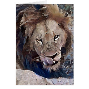 Licking Lion