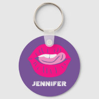 Licking Lips Magenta and Purple Personalized
