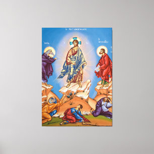 L'icône de la transfiguration en toile étirée