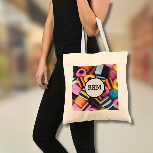 Licorice Allsort Monogramme Initiales Sac fourre-t
