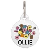 Licorice Allsorts All Sorts Candy Pet Dog Tag