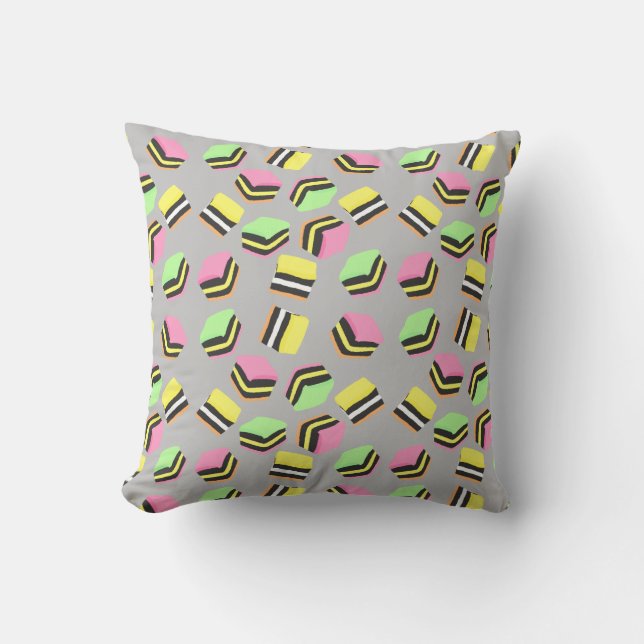 Licorice Allsorts Candy Pillow (Front)