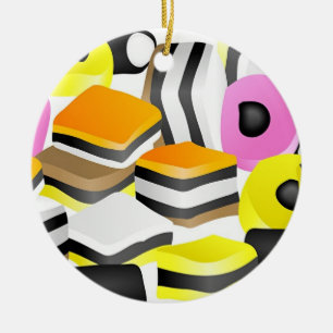 Licorice Allsorts Ceramic Ornament