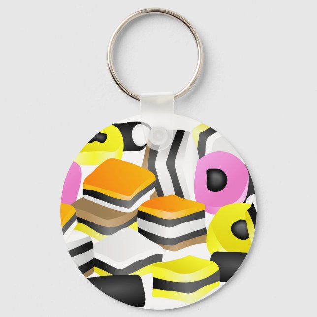 Licorice Allsorts Keychain (Front)