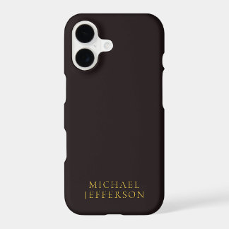 Licorice Black Gold Minimalist Plain Modern Name