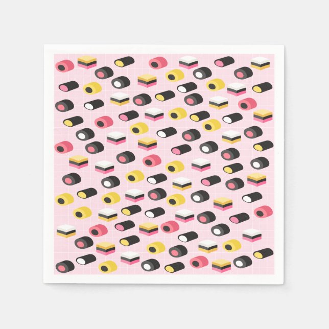 Licorice candy paper napkins (Front)