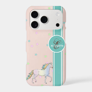 Licorne Arc-en-Ciel, Monogramme Étoiles Colorées