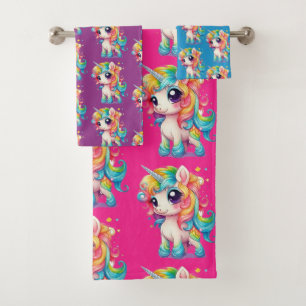 Licorne arc-en-ciel sarcelle violet rose jolie per