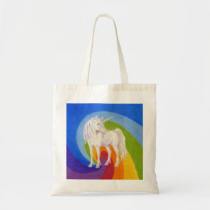 Licorne avec le sac d'arc-en-ciel
