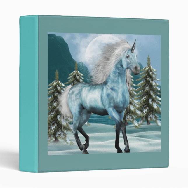 Licorne dans le classeur de clair de lune (Devant/Côté)