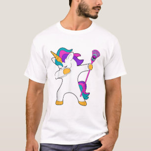 Licorne de Dabbing Lacrosse LAX T-Shirt Drôle Tee