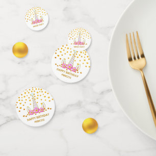 Licorne de naissance magique chic et confettis dor