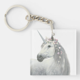 Licorne d'esprit avec des fleurs dans la crinière
