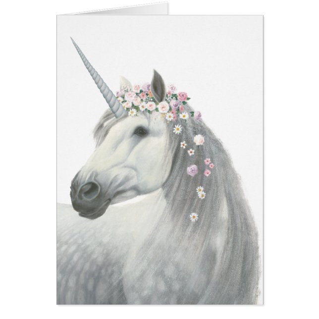 Licorne d'esprit avec des fleurs dans la crinière (Devant)