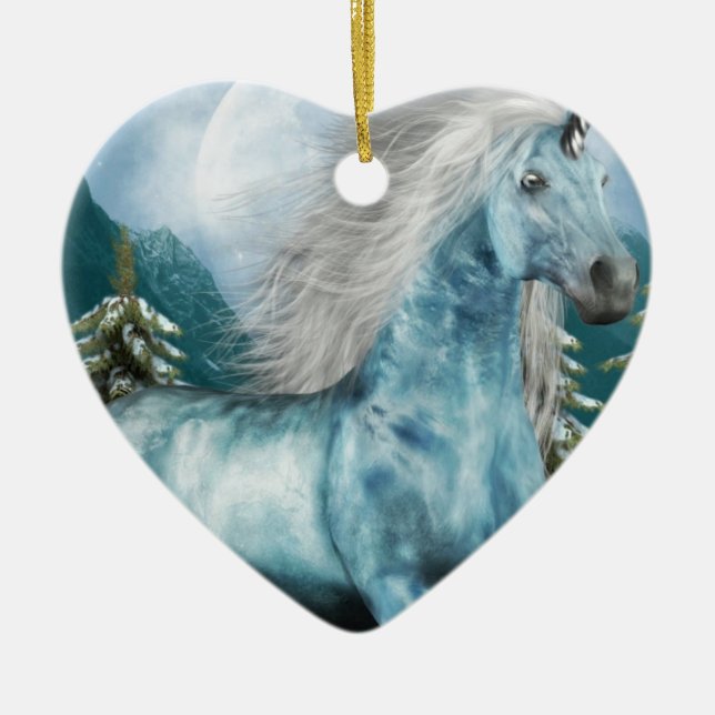 Licorne en ornement de clair de lune (Devant)