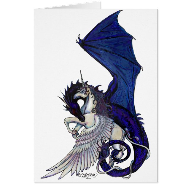 Licorne et dragon À AILES (Devant)