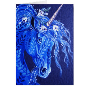 Licorne florale bleue