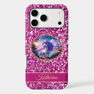 Licorne Magique Avec Paillettes Roses Et Nom