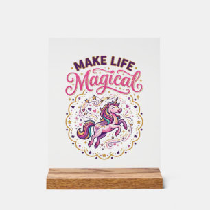 Licorne Rendre La Vie Magique POD Prêt Fond Blanc