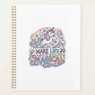 Licorne Rendre La Vie Magique Typographie Vectorie