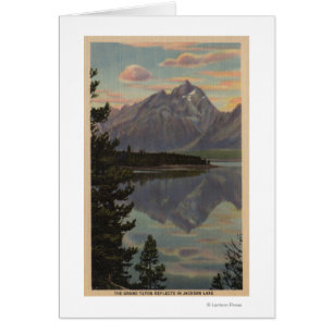 L'Idaho - réflexion grande de Teton sur le lac
