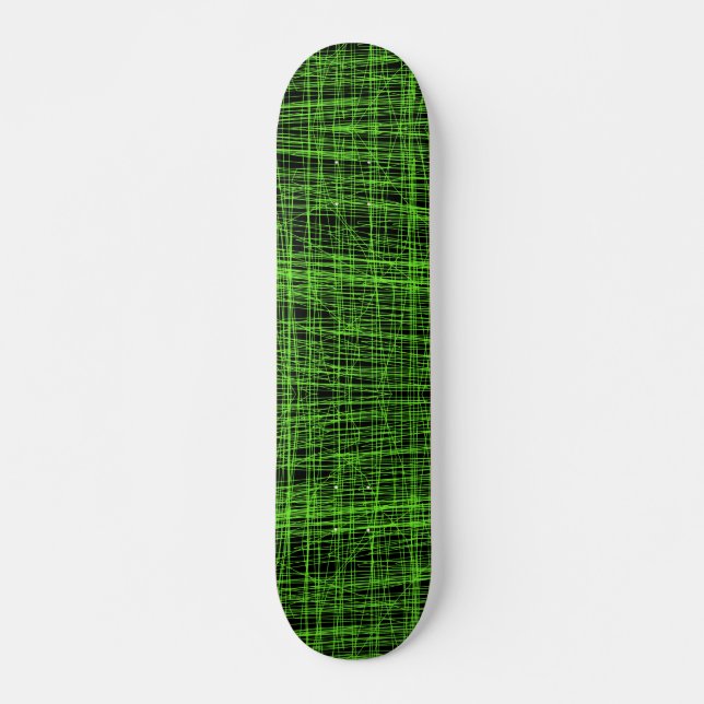 Lie Detector Abstract Digital Fractal Skateboard (Front)
