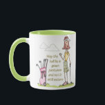 Lie in Green Pastures Mug<br><div class="desc">May the ball lie in green pastures and not in still waters</div>