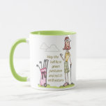 Lie in Green Pastures Mug<br><div class="desc">May the ball lie in green pastures and not in still waters</div>