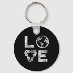 Liebe Earth Day 90s Vintage Recycled Children Or T Keychain