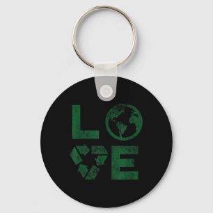 Liebe Earth Day 90s Vintage Recycled Children Or T Keychain