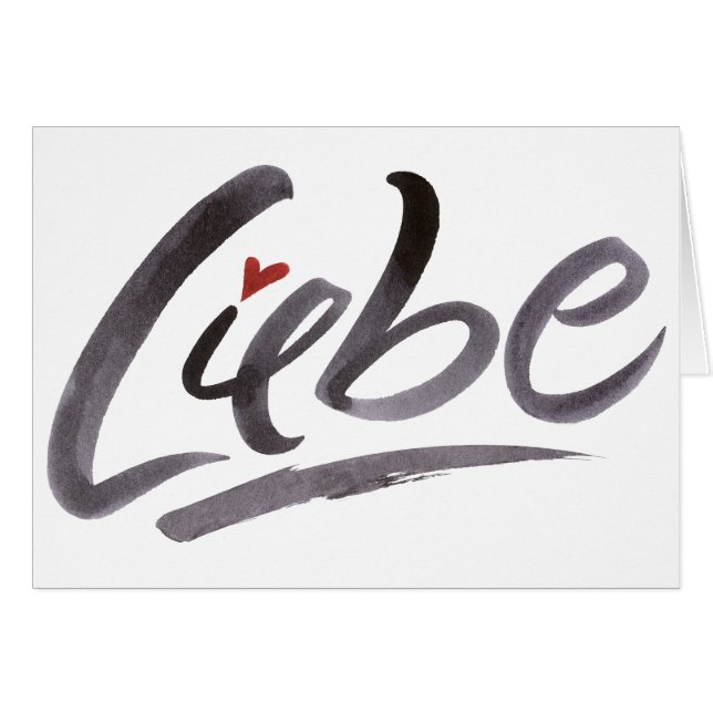Liebe Love Hertz Heart Schoneschrift Lettering (Front Horizontal)