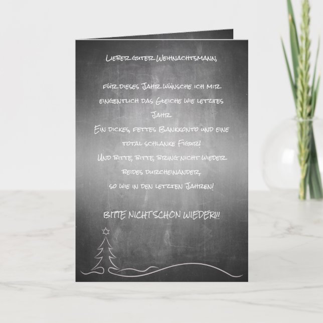 Lieber guter Weihnachtsmann Card (Front)