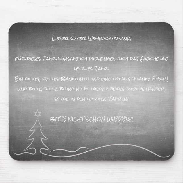 Lieber guter Weihnachtsmann Mouse Pad (Front)