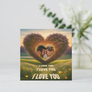 Liebesgrüße aus der Natur mit Herzfoto für Sie Card