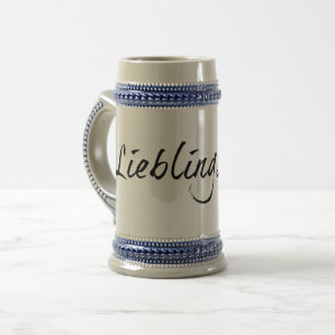Lieblingspapa - schwarzer Schriftzug 00001 Beer Stein