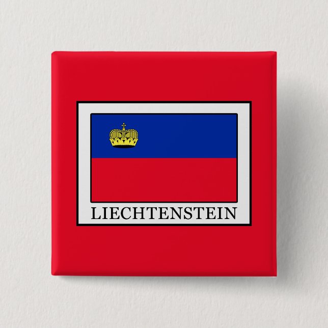 Liechtenstein 2 Inch Square Button (Front)