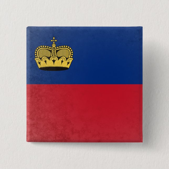 Liechtenstein 2 Inch Square Button (Front)