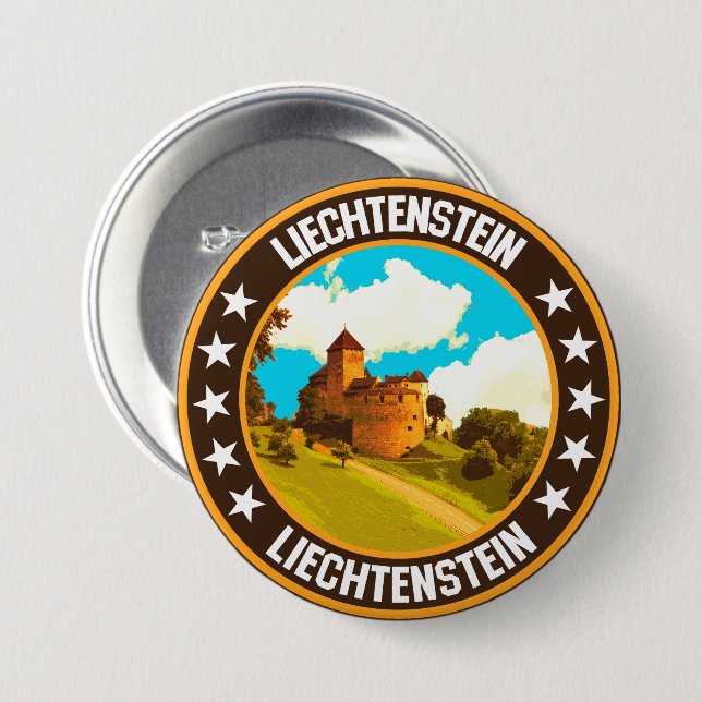 Liechtenstein                                      3 inch round button (Front & Back)