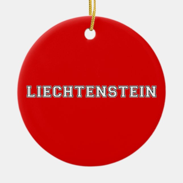 Liechtenstein Ceramic Ornament (Front)