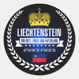 Liechtenstein Classic Round Sticker