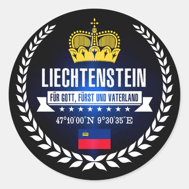 Liechtenstein Classic Round Sticker (Front)