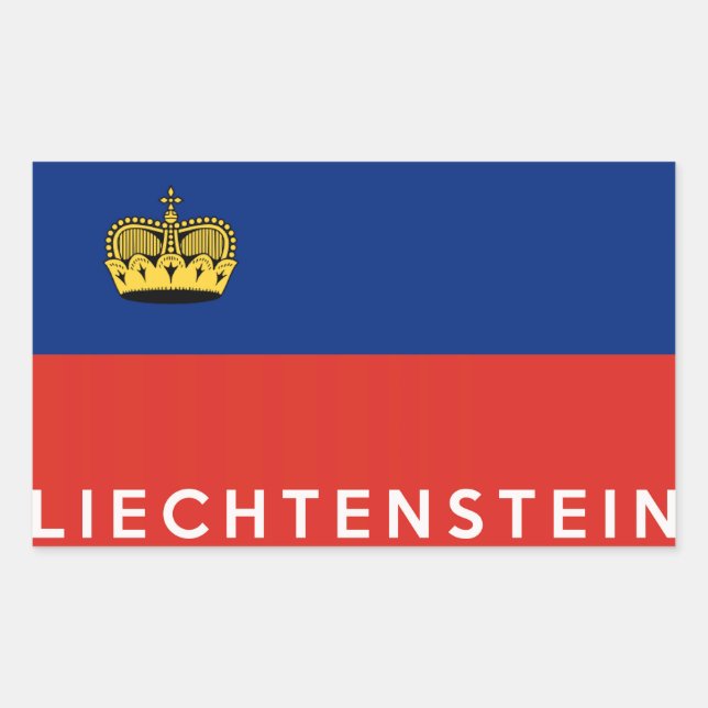 liechtenstein country flag text name sticker (Front)