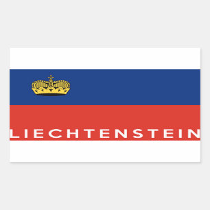 liechtenstein country flag text name sticker