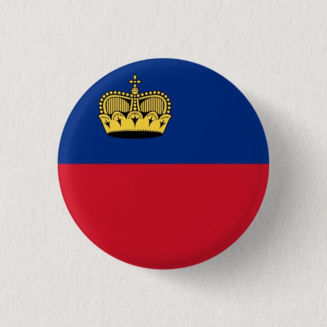 Liechtenstein Flag 1 Inch Round Button (Front)
